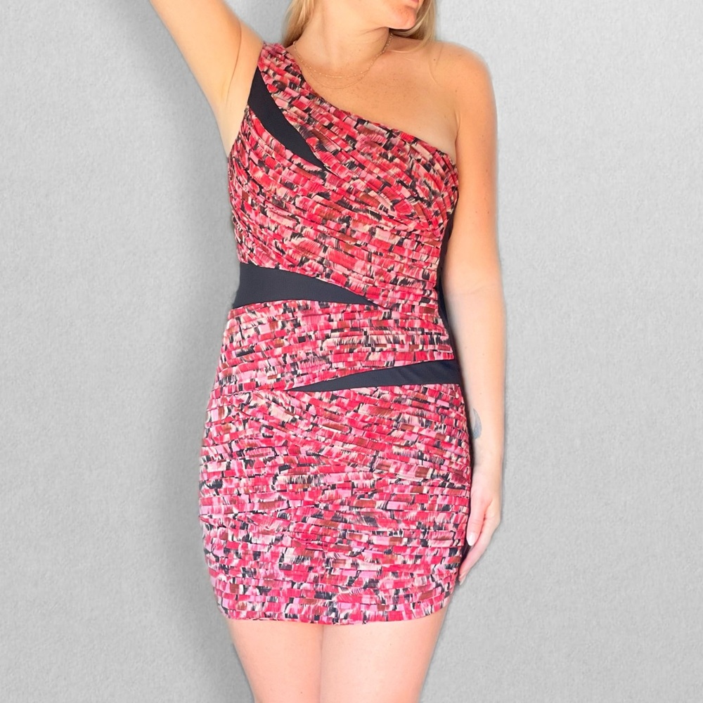 MP Black Metropark One Shoulder Cocktail Dress